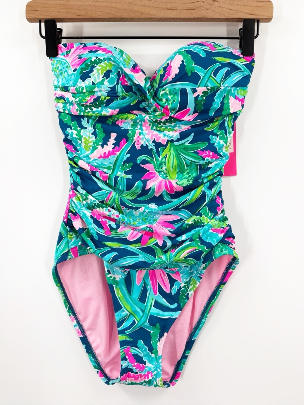 Lilly Pulitzer Flamenco One Piece Macaw Blue Sweet Escape